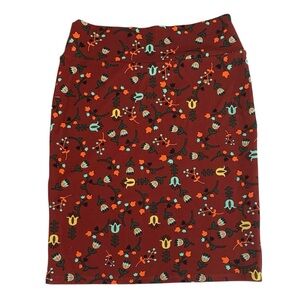 LULAROE Cassie Fitted Pencil Skirt in Fall Florals Sz XL